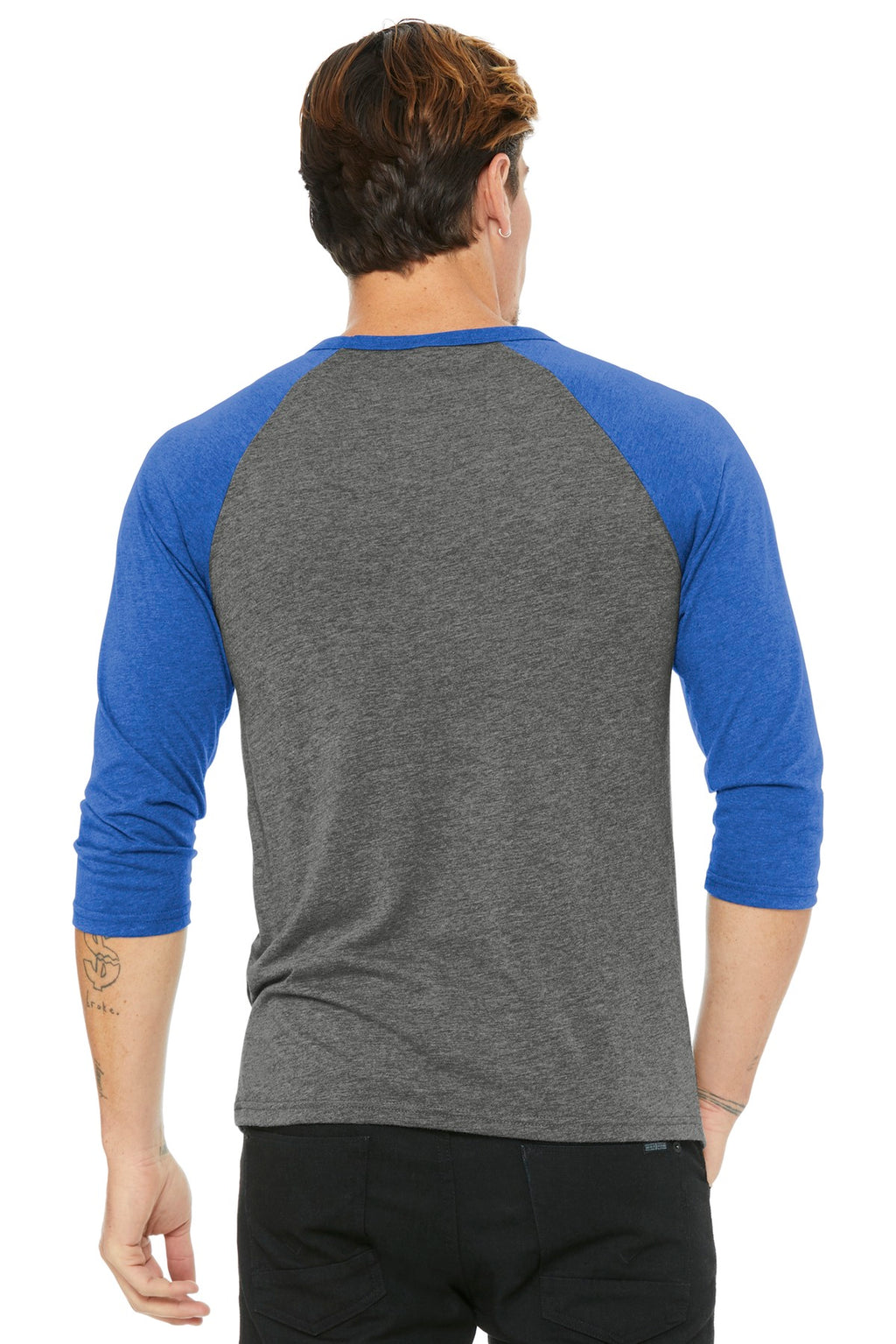 BELLA+CANVAS  Unisex 3/4-Sleeve Baseball Tee. BC3200
