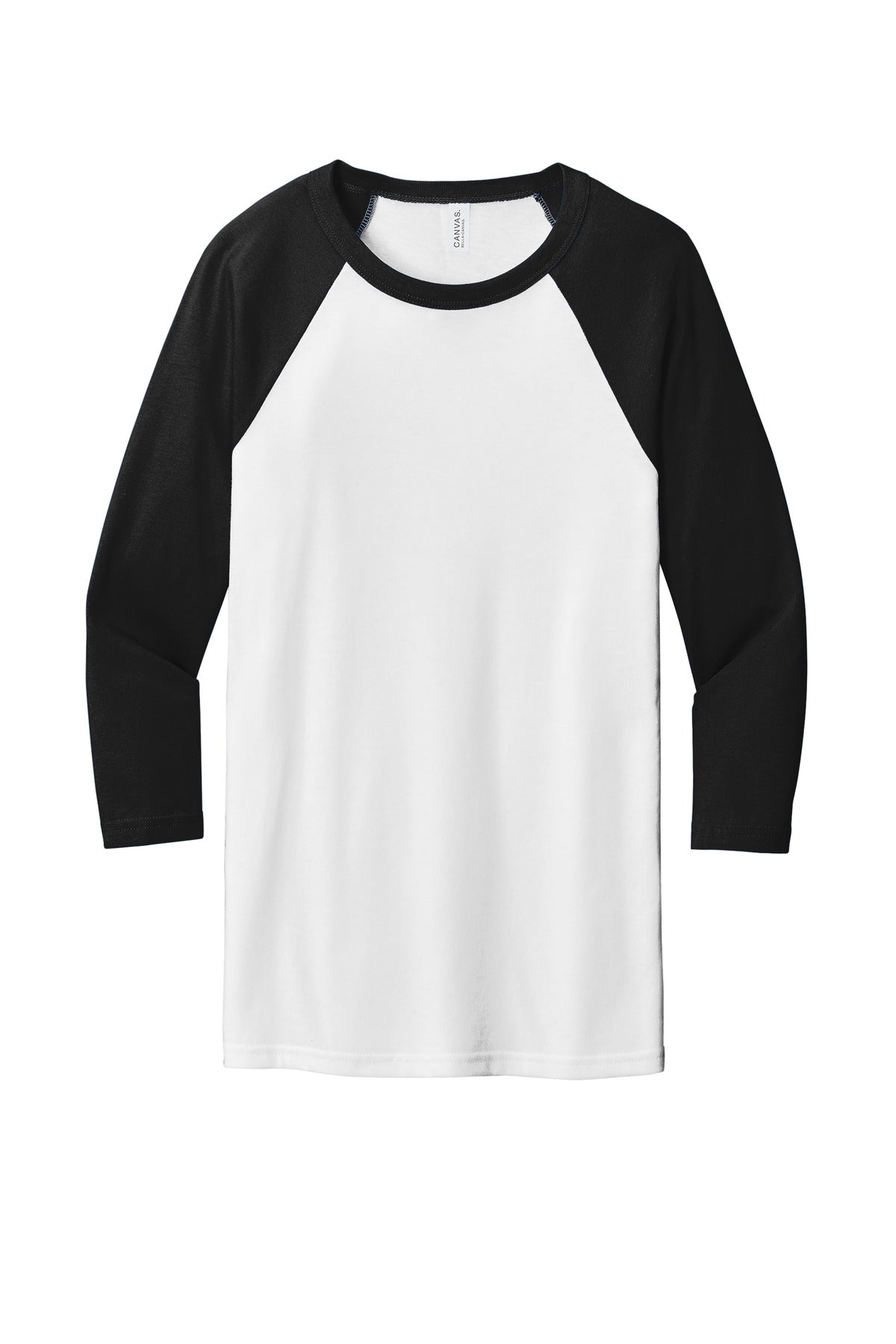 BELLA+CANVAS  Unisex 3/4-Sleeve Baseball Tee. BC3200