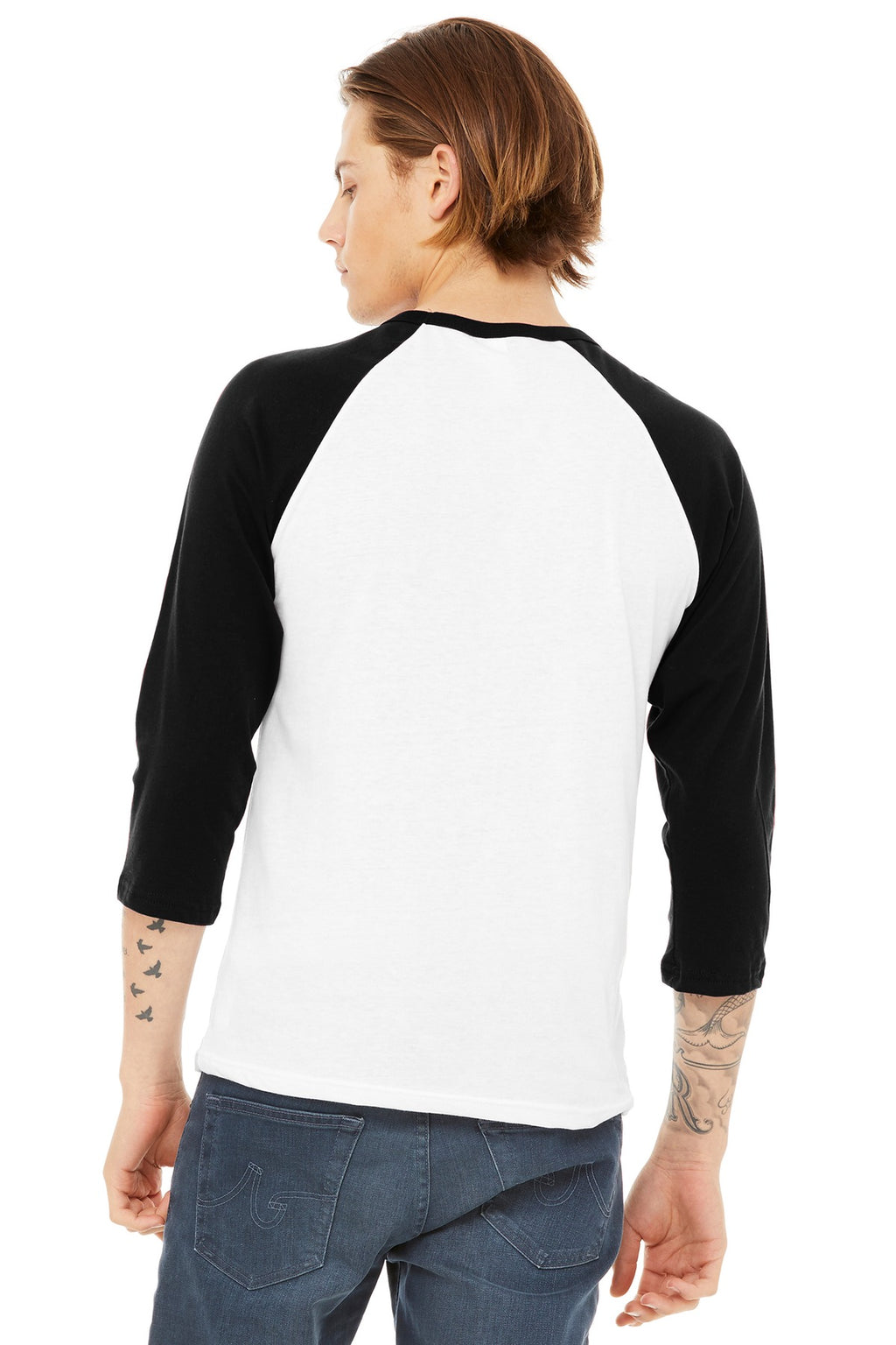BELLA+CANVAS  Unisex 3/4-Sleeve Baseball Tee. BC3200