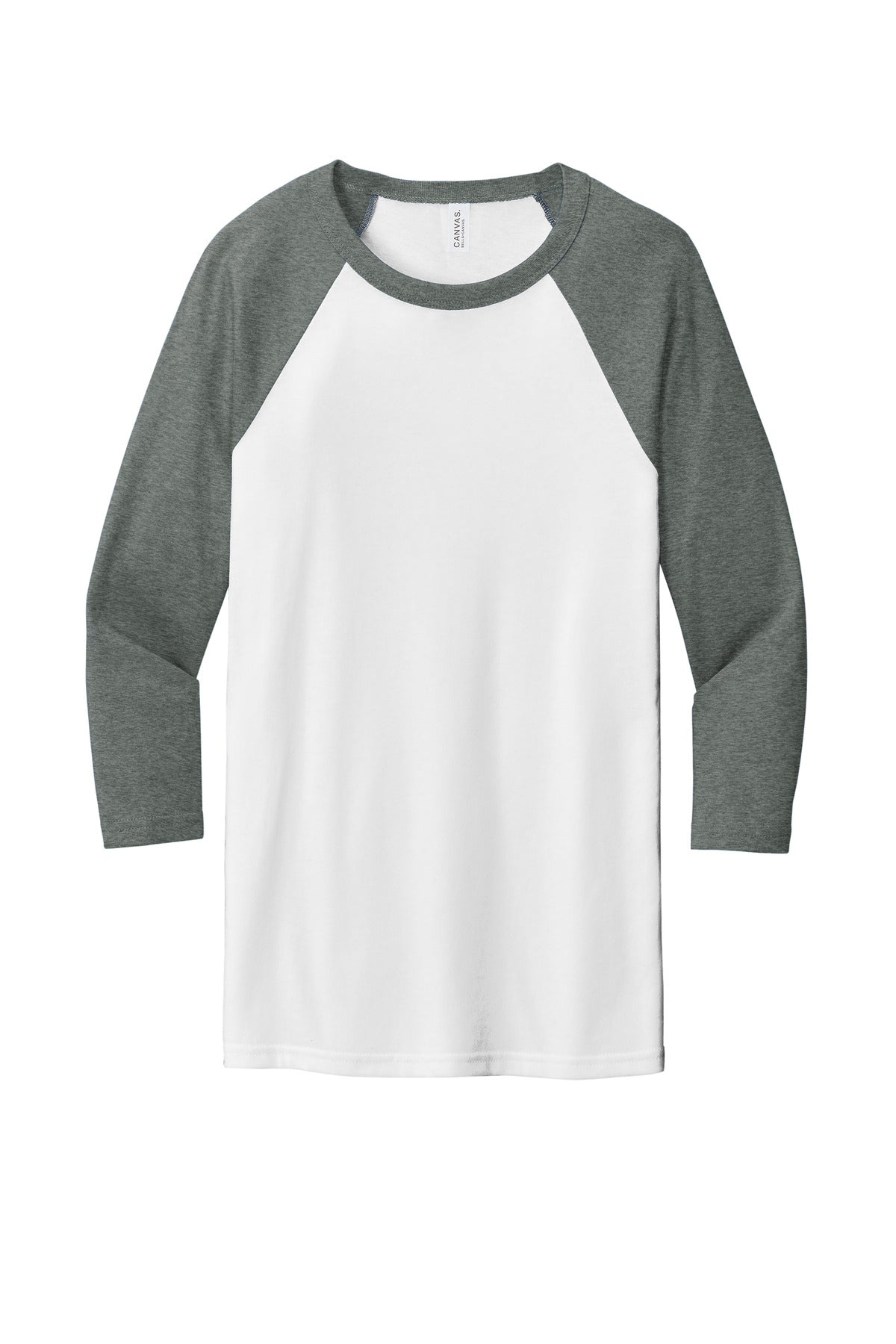 BELLA+CANVAS  Unisex 3/4-Sleeve Baseball Tee. BC3200