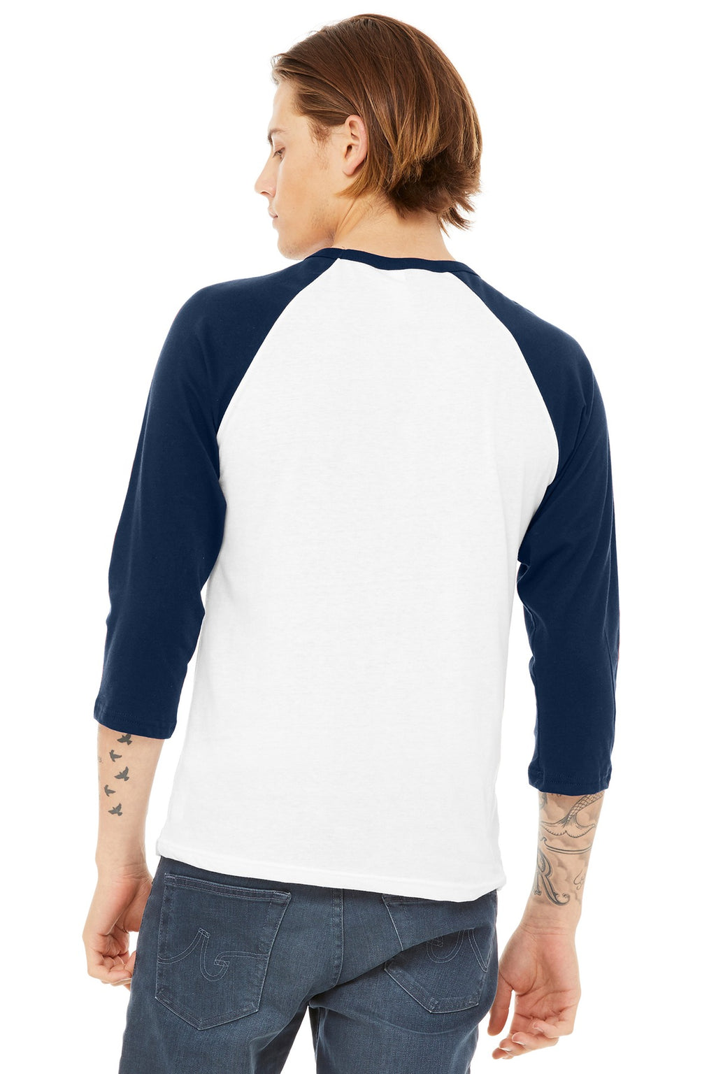 BELLA+CANVAS  Unisex 3/4-Sleeve Baseball Tee. BC3200