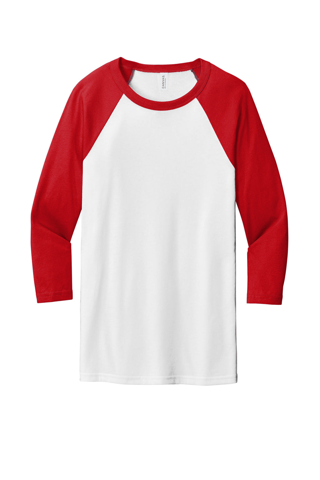 BELLA+CANVAS  Unisex 3/4-Sleeve Baseball Tee. BC3200