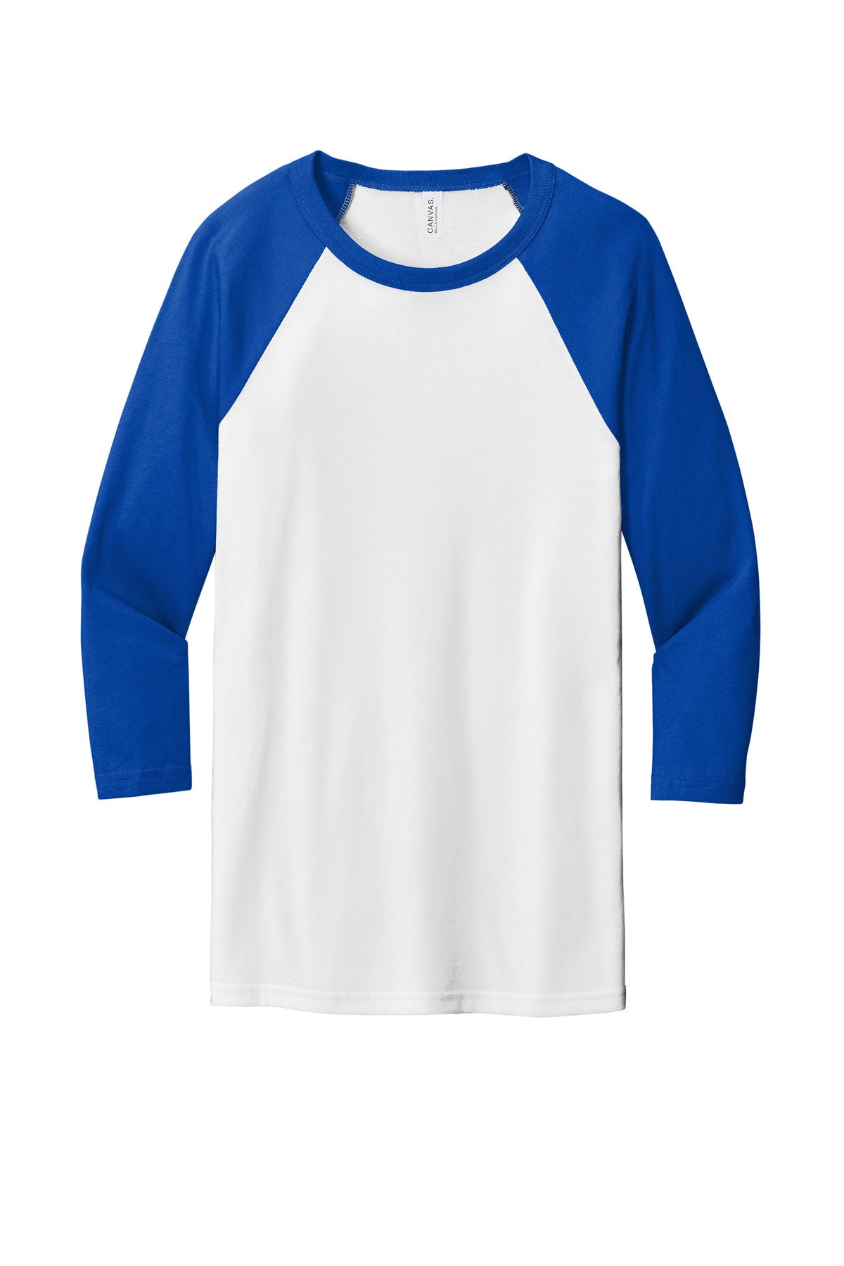 BELLA+CANVAS  Unisex 3/4-Sleeve Baseball Tee. BC3200