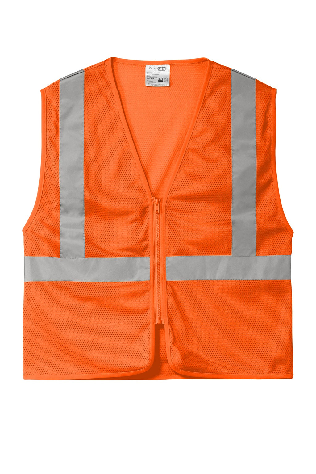 CornerStone  ANSI 107 Class 2 Economy Mesh Zippered Vest. CSV101