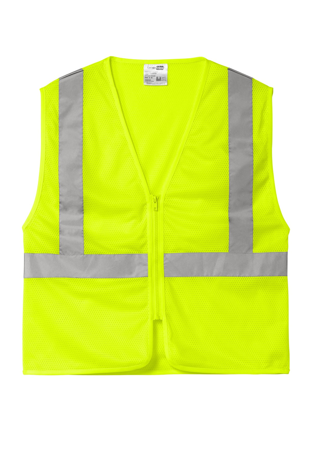 CornerStone  ANSI 107 Class 2 Economy Mesh Zippered Vest. CSV101