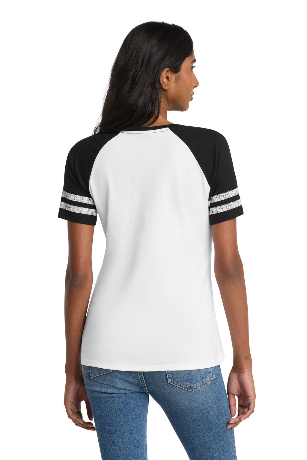 District  Women's Game V-Neck Tee. DM476