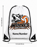 Wolves Volleyball Drawstring Backpack