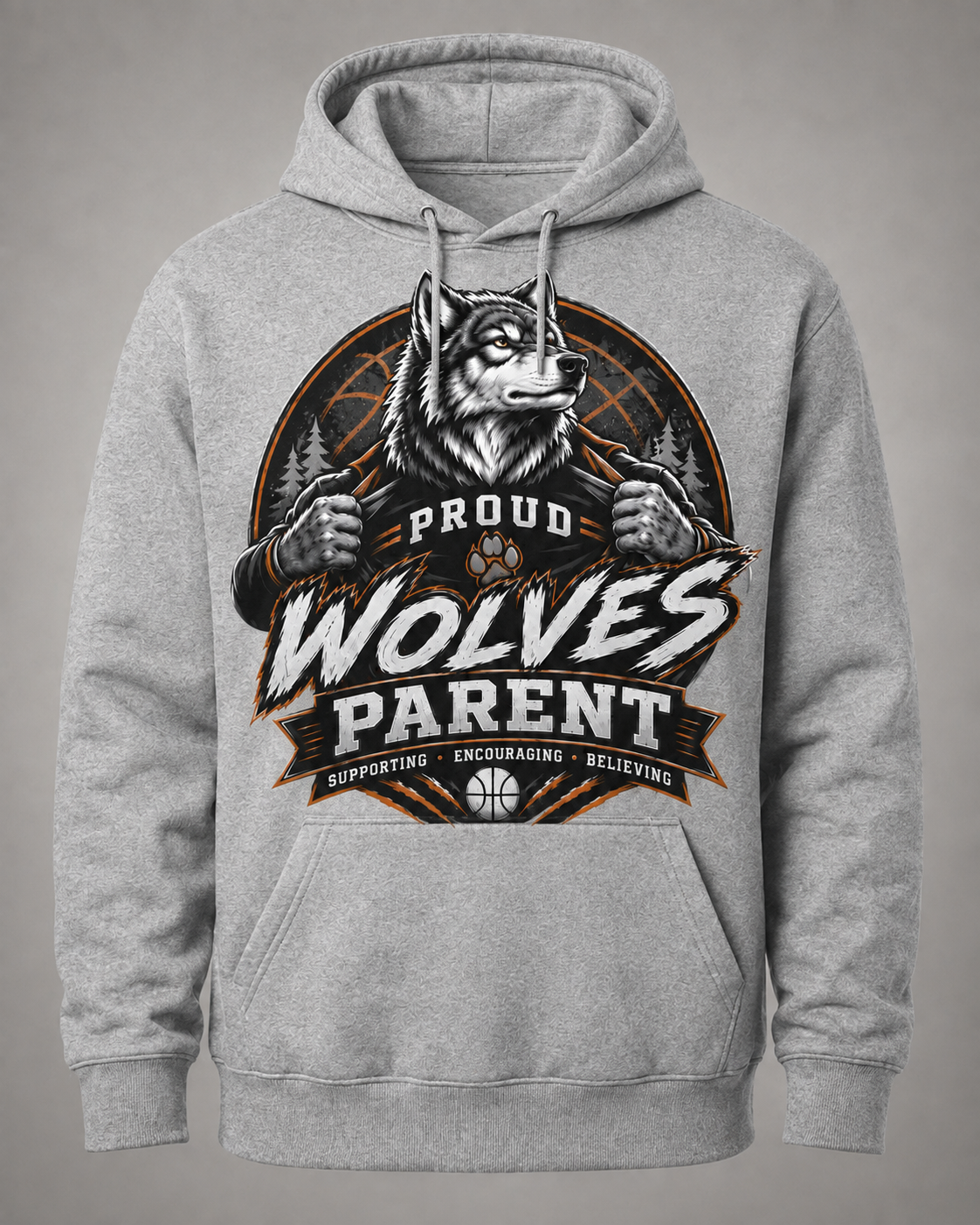 WC Basketball Hoodie- Proud Wolves Parent