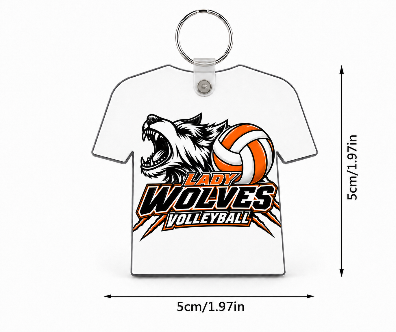 Wolves Volleyball Custom Jersey Keychain
