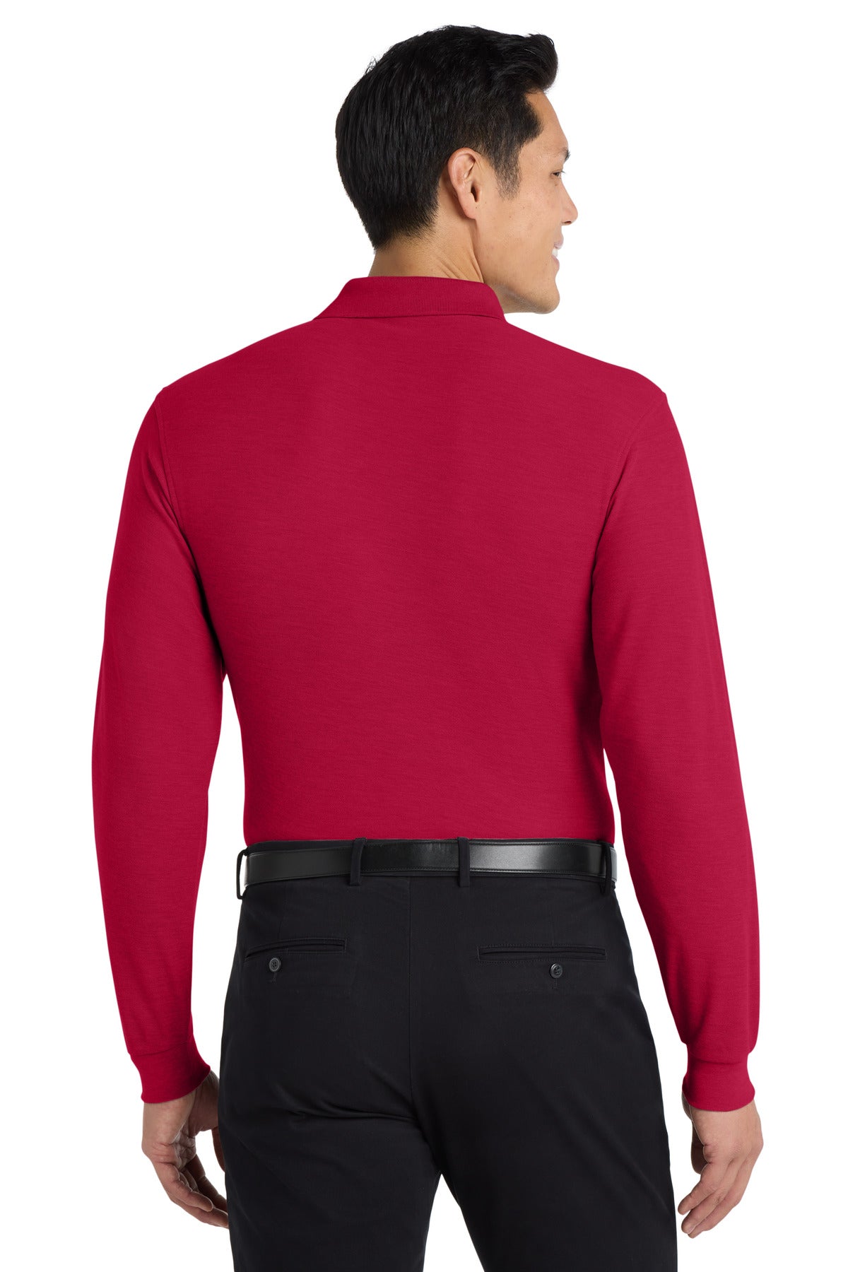 Port Authority Silk Touch Long Sleeve Polo.  K500LS