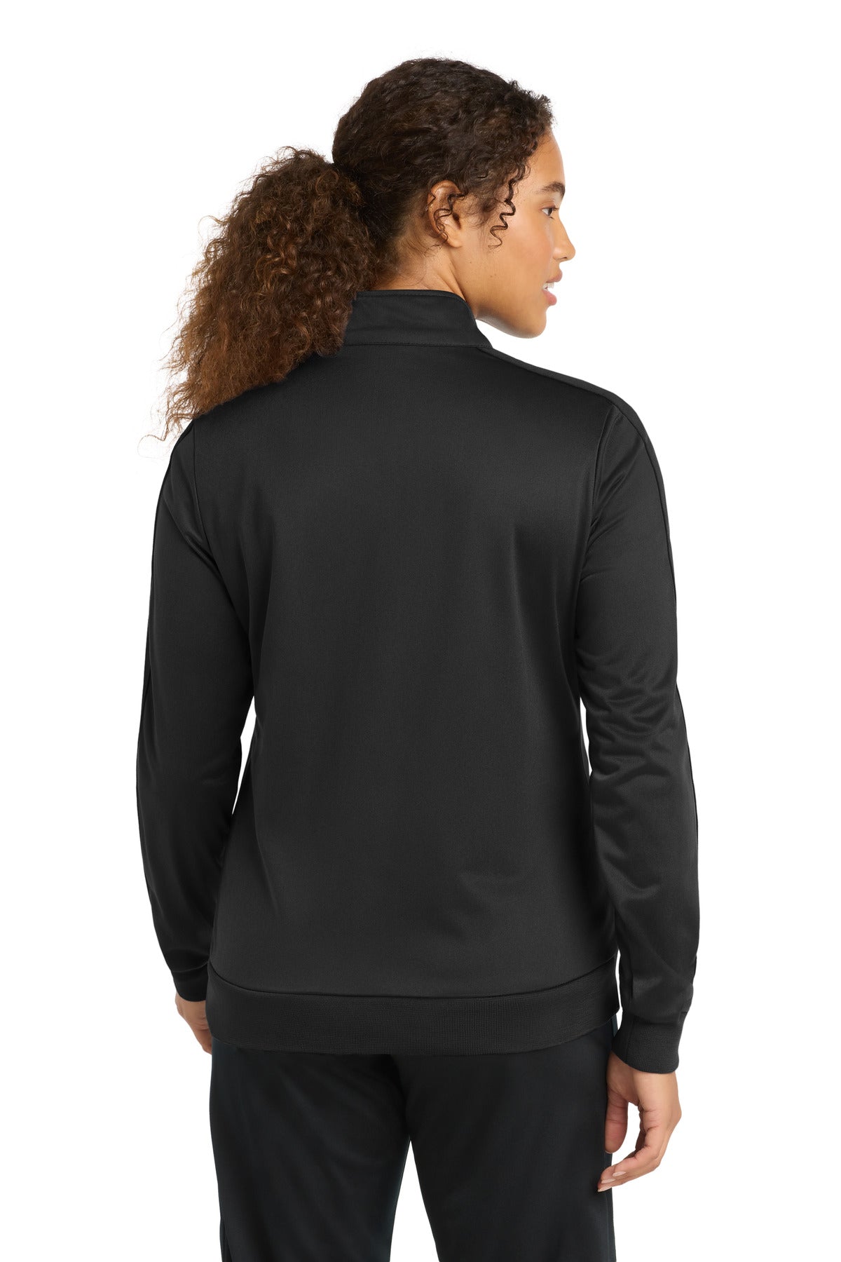 Sport-Tek  Women's Tricot Sleeve Stripe Track Jacket. LST94