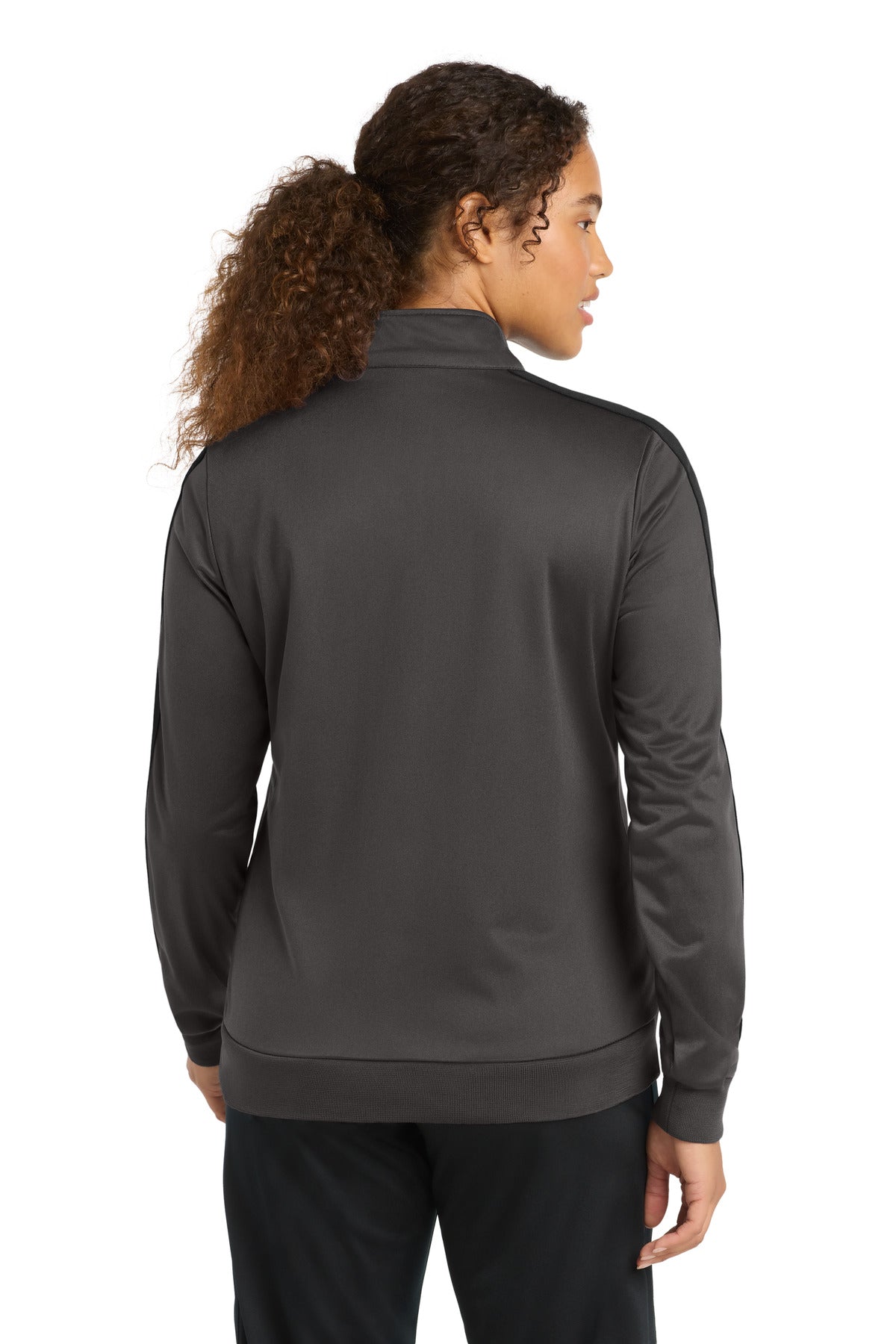 Sport-Tek  Women's Tricot Sleeve Stripe Track Jacket. LST94
