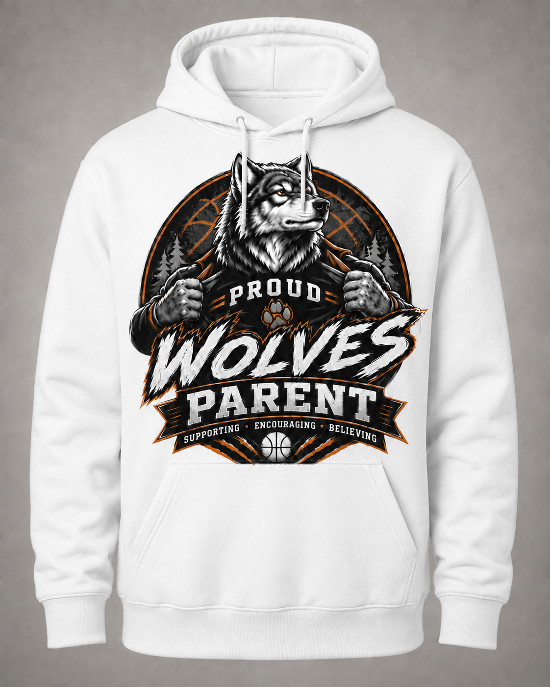 WC Basketball Hoodie- Proud Wolves Parent