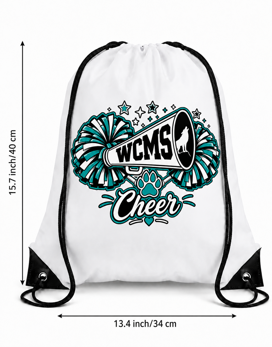 Wolves Cheer Drawstring Backpack
