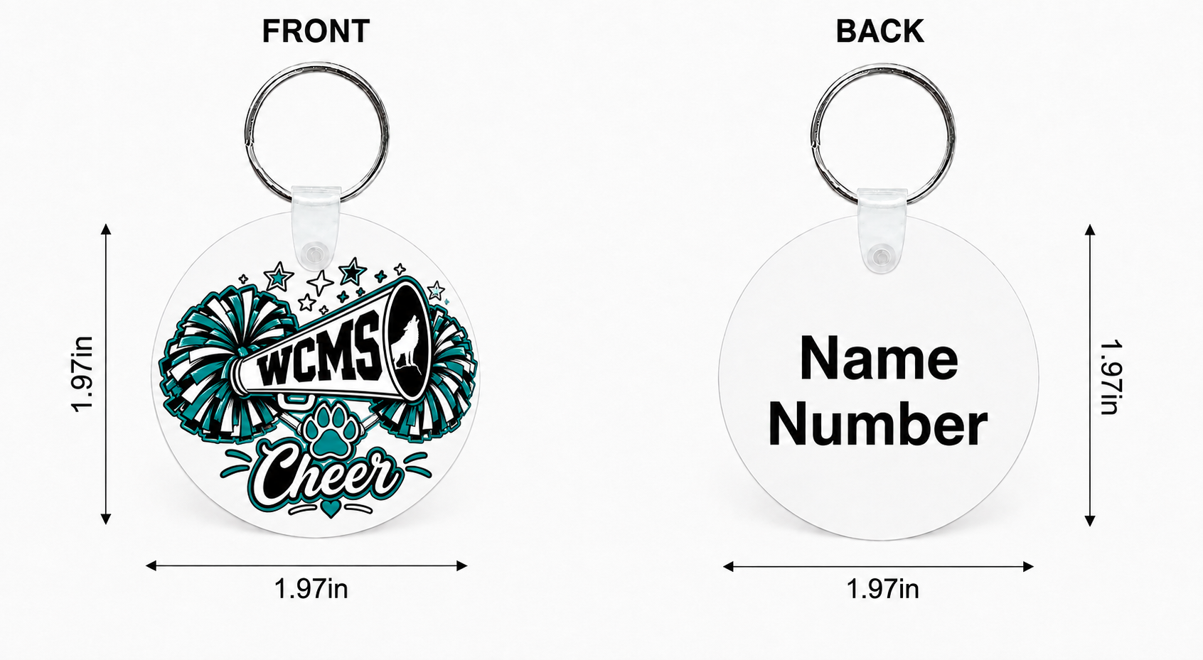 Wolves Cheer Custom Keychain