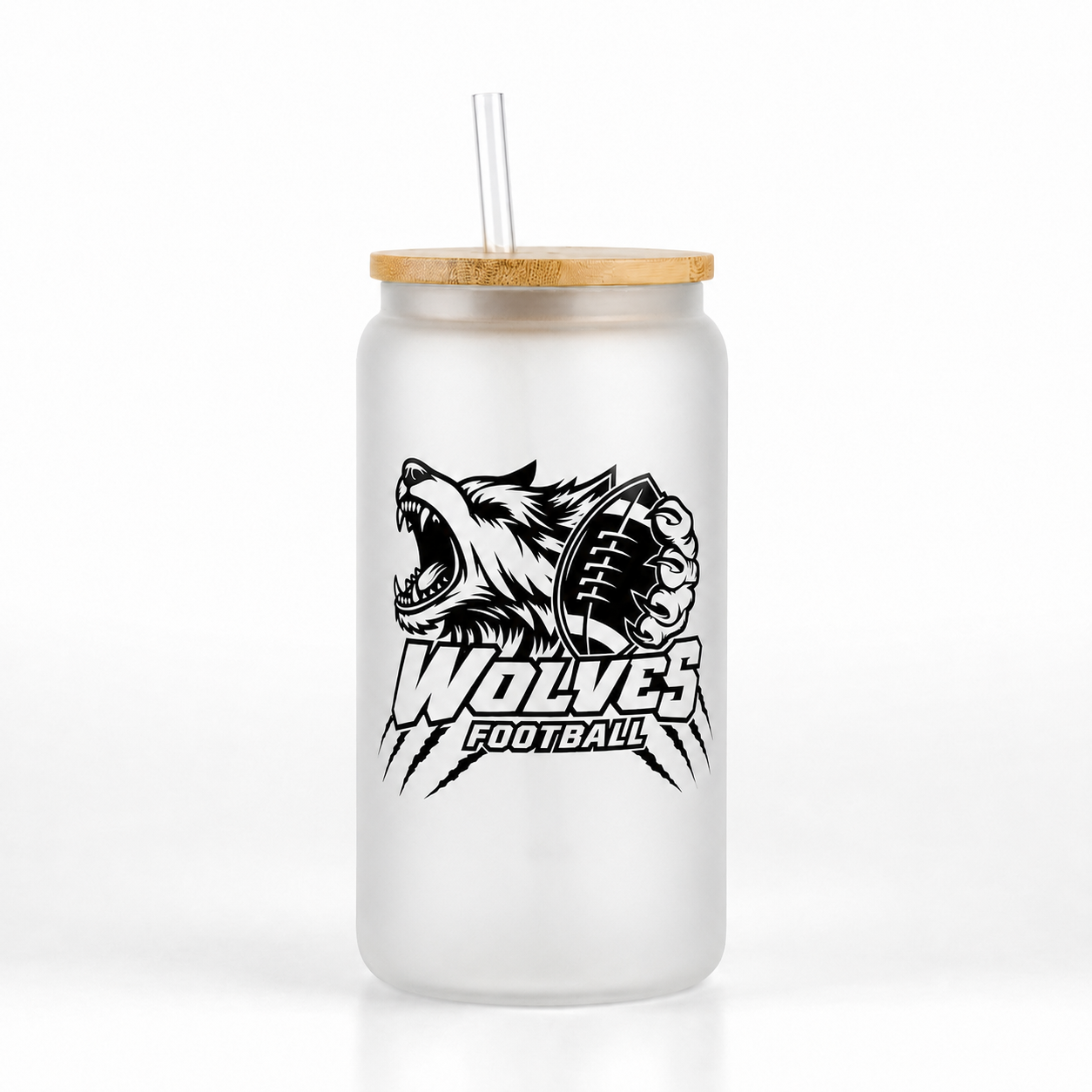 Wolves 16oz Glass Can Tumbler