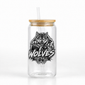 Wolves 16oz Glass Can Tumbler
