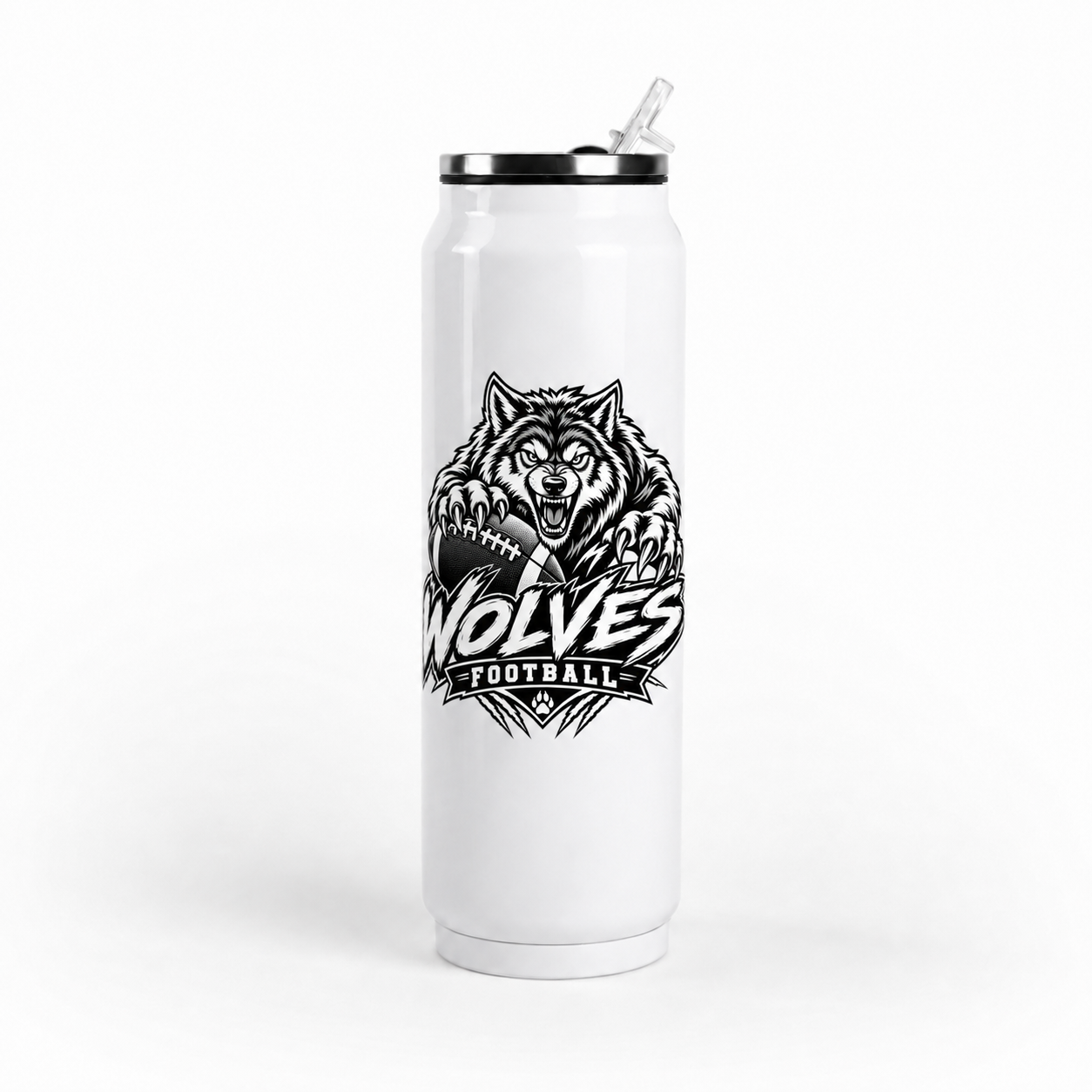 Wolves 17oz Metal Can Tumbler