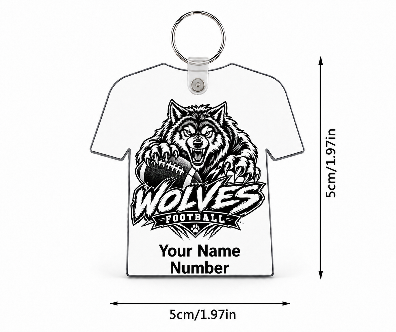 Wolves Custom Jersey Keychain