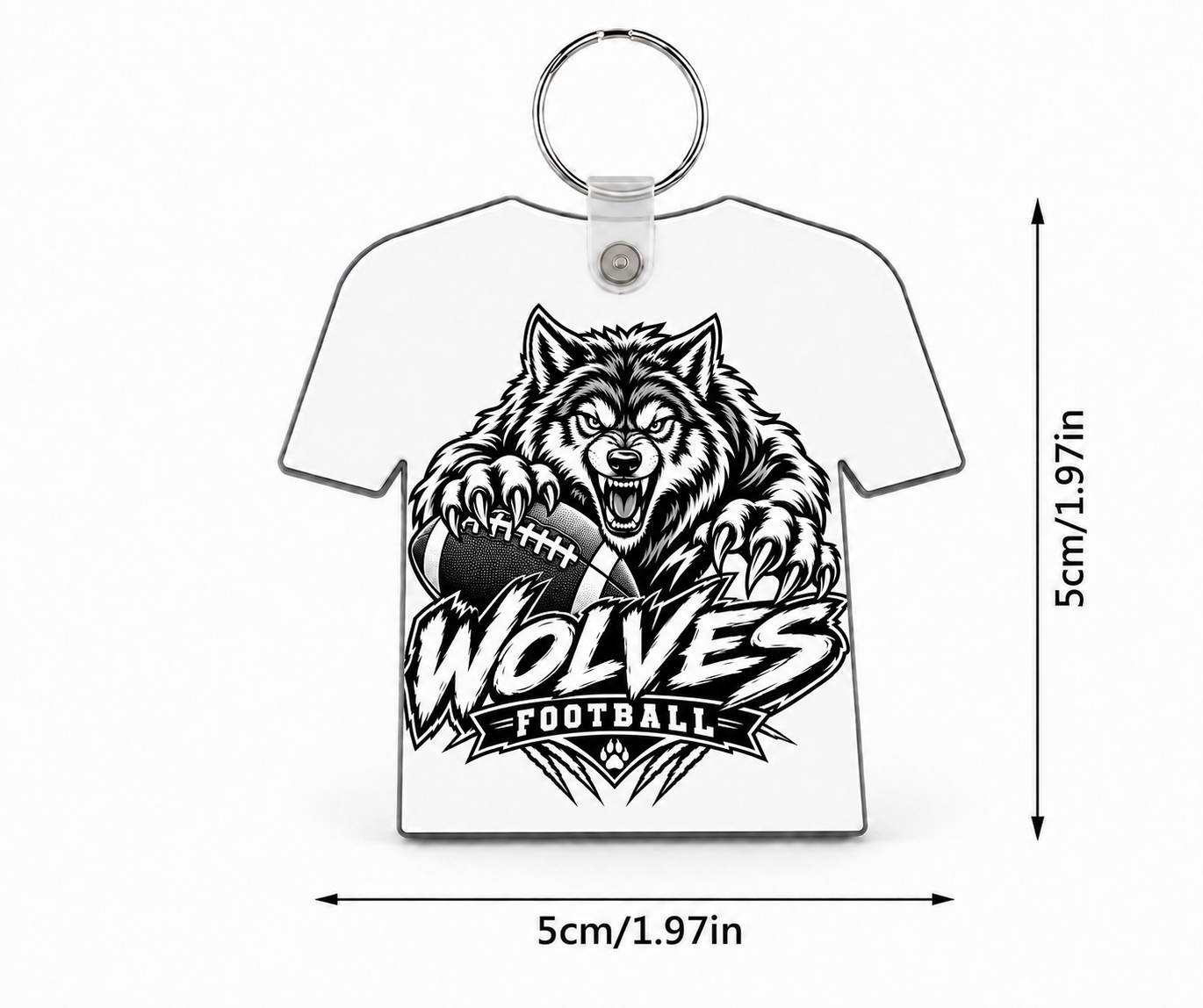 Wolves Custom Jersey Keychain
