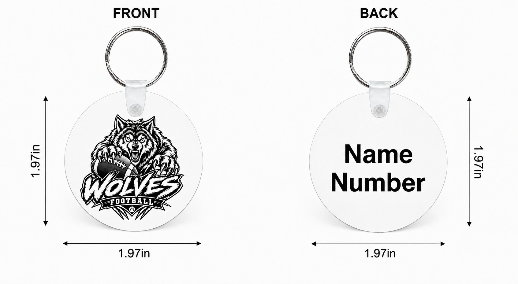 Wolves Custom Keychains