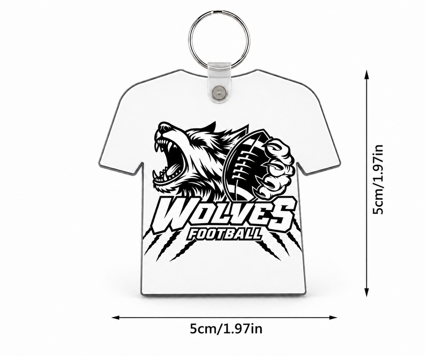 Wolves Custom Jersey Keychain