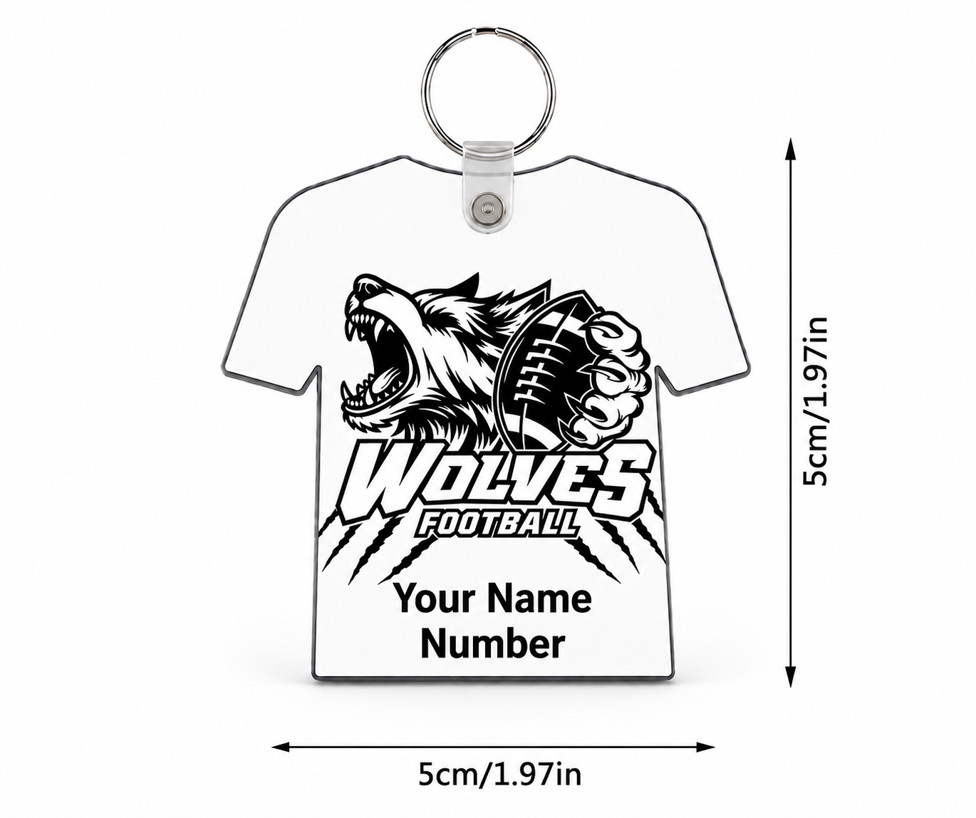 Wolves Custom Jersey Keychain