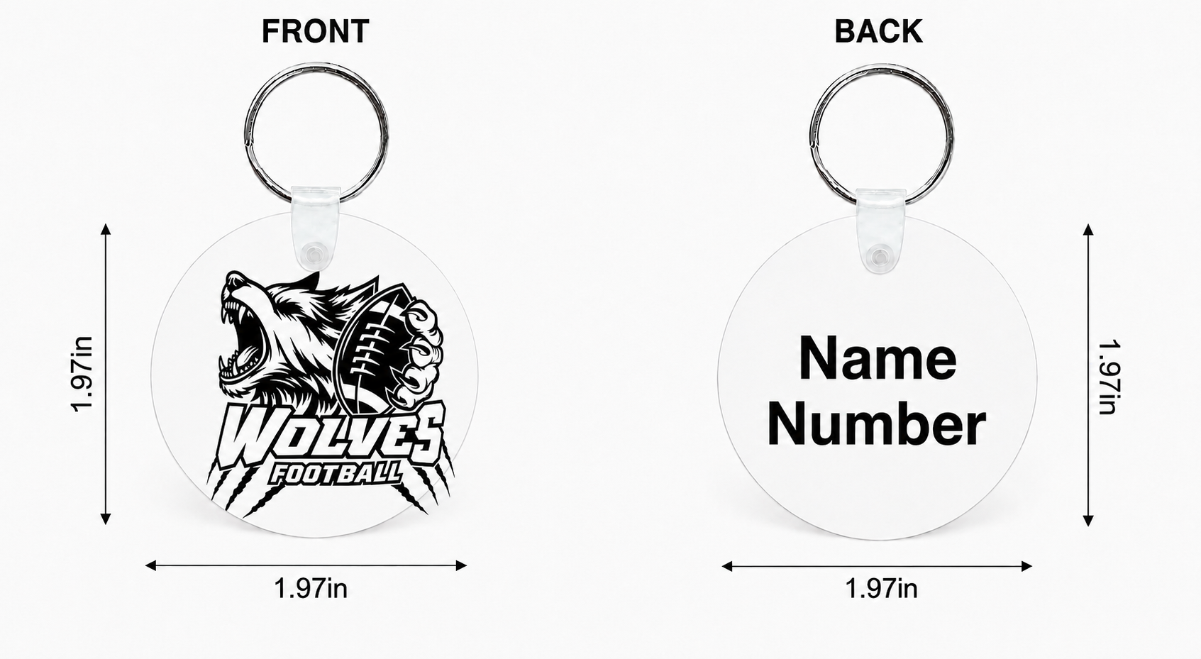Wolves Custom Keychains