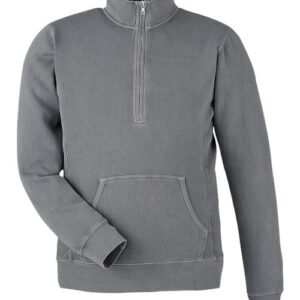 Unisex Pigment-Dyed Fleece Quarter-Zip Pullover