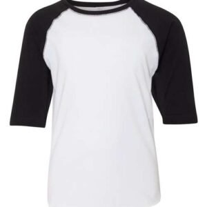 Youth Baseball Fine Jersey Three-Quarter Sleeve Tee