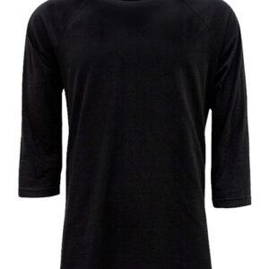 Unisex CVC Three-Quarter Sleeve Raglan T-Shirt